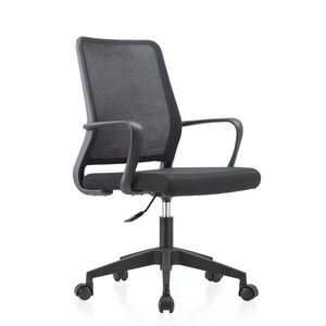 Silla de trabajo de oficina giratoria personal tela malla blanca completa ergonómica diseño elegante moderno - Product Image 5