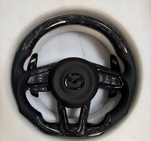 Volante in Pelle e Fibra di Carbonio per Mercedes Benz C117 W176 W204 <span class=keywords><strong>W212</strong></span> W213 <span class=keywords><strong>AMG</strong></span> - Product Image 4
