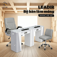 Meubles de salon de manucure, bureau et chaise de soin des ongles avec plateau en marbre pour technicien en manucure