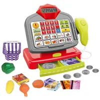 Amazon yeni çok fonksiyonlu ışık ve müzik otomat oyuncaklar plastik süpermarket çocuk büyük masaüstü yazarkasa oyuncaklar