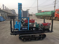 Petit moteur diesel portable 80m 100m 130m de profondeur mini machine de forage de puits d'eau de forage rotatif manuel
