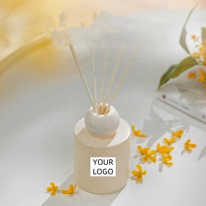 LunaLith Diffusore di Fragranze in Vetro con Logo Personalizzato e Bastoncini Bianchi, Deodorante Naturale <span class=keywords><strong>per</strong></span> Ambienti - Product Image 2