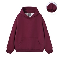 Fabricants de vêtements personnalisés automne 360 grammes sweat à capuche à manches longues pour hommes avec une simple poche arrière de couleur unie