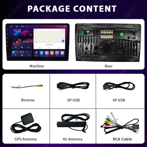 Phổ 9-inch Android đài phát thanh xe Carplay GPS navigation 6 + 128GB lưu trữ 2DIN IPS Bảng điều khiển gắn kết 6 + 128GB lưu trữ xe hơi Stereo - Product Image 2