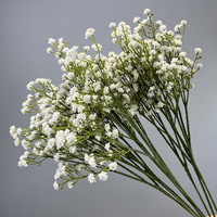 Realistischer Künstlicher Schleierkraut-Strauß Lebensechte Gypsophila-Blumen Grüne Stiele Pflegeleicht Hochzeits- und Partydekoration