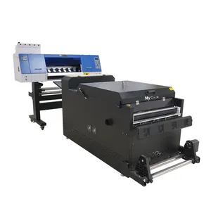 Impresora Digital DTF I3200 de 2 cabezales, máquina de impresión de camisetas de tela de película PET de 60cm, tinta de pigmento de inyección de tinta automática fácil de operar