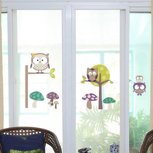 Autocollants Décoration Dessin Animé <span class=keywords><strong>Hibou</strong></span> Conception De Noël <span class=keywords><strong>Film</strong></span> Statique Autocollant Double Face Impression Fenêtre Autocollant Pour Enfants décalcomanie - Product Image 3
