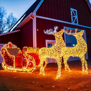 Décoration <span class=keywords><strong>de</strong></span> Noël extérieure commerciale : Motif lumineux LED 3D en forme <span class=keywords><strong>de</strong></span> calèche <span class=keywords><strong>de</strong></span> conte <span class=keywords><strong>de</strong></span> fées avec cheval et citrouille - Product Image 4