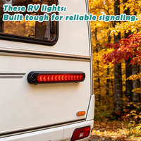 Luce Posteriore LED Rossa Omologata ECE 10-30V, Barra Luminosa Multifunzione per Freni e Posizione, per Camper, Roulotte, Camion, Barche e Rimorchi