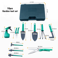 Ensemble d'outils de jardinage en plein air, 10 pièces, combinaison de fourchettes et de ciseaux, truelle