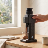 Moulin à café électrique en acier inoxydable, meule de 48 mm, boîtier en aluminium, capacité de 25-30 g, utilisation facile pour la maison, l'hôtel et le commerce