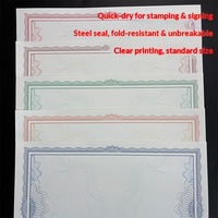 Papier pour certificat d'honneur coloré A4 B5 A5, impression personnalisable, diverses couleurs, industrie chinoise