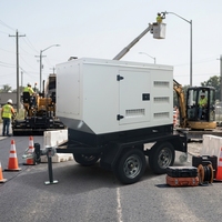 Groupe électrogène diesel Yuchai 20KW 37KVA 50KVA 80KVA 100KVA sur remorque, garantie mondiale, pour situations d'urgence