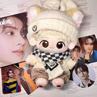 Poupée en coton Junhui Wen de 20 cm, adorable jouet en peluche, décoration d'ambiance, un cadeau surprise ravissant