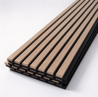 Panneau acoustique en bois MDF ignifuge, style européen moderne, isolation phonique, revêtement mural pour projets commerciaux