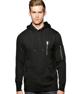 Diseño personalizado de alta calidad de moda cremallera capucha de alta calidad logotipo personalizado liso en blanco Sudadera con capucha de los hombres - Product Image 1