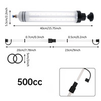 Produits les plus vendus 2026 Pompe de vidange d'huile 500cc Seringue extracteur de liquide d'huile Kit de purge de frein