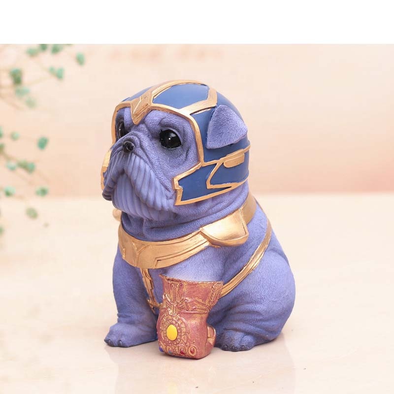 クリエイティブ貯金箱ゴールデンフレンチブルドッグサノスドッグピギー