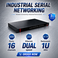 Serveur de ports série 4/8/16 ports monté sur rack, convertisseur Ethernet RS232/485, dispositif de mise en réseau de qualité industrielle YLDJ-028