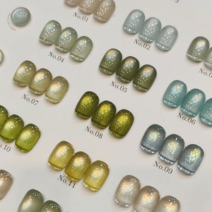 AILANUO Factory OEM/ODM 15-Color Cat Eye LED UV Gel Polish Non-Toxic Long-Lasting Glitter TPO-free 15ml cat Eye for Salon Use - Product Image 4