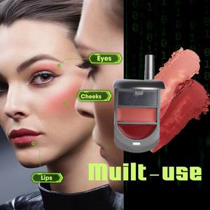 Fard à joues de maquillage en gros personnalisé blush crème naturel léger <span class=keywords><strong>mousse</strong></span> lisse velours multi-usage blush numérique bicolore - Product Image 2