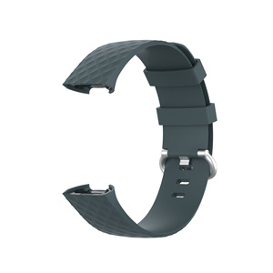 Bracelet de montre étanche en silicone adapté aux bracelets de sport <span class=keywords><strong>Fitbit</strong></span> <span class=keywords><strong>Charge</strong></span> 3 4 à boucle argentée intelligente - Product Image 2