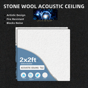 DEGOPHON <b>Ceiling</b> W600 Light Weight Mineral Wool Acoustic Fireproof Class Sound-Absorbing Modern Design White Painting - Product Image 2