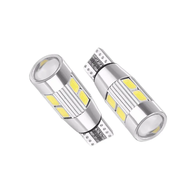 Car LED Bulbs T10 W5W LED Lights Canbus 12V 5630 6SMD 6500K White Car Interior Dome Trunk License Plate Wedge Side Lamps