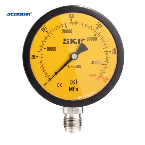 Pressure Gauge 0 - 300 MPa (0 - 43,500 psi) dia 110 mm (4.3in),1077589,designed to fit Hydraulic Pumps and Oil Injectors