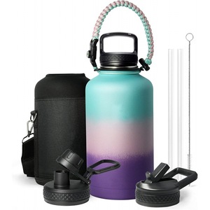 Botella DE AGUA DE ACERO INOXIDABLE aislada de 128oz, termo de gran capacidad, termo al vacío para viajes al aire libre, taza deportiva de diseño clásico - Product Image 5