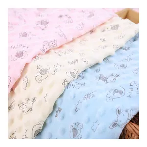 Оптовая продажа, детское одеяло из ткани с тиснением, пузырчатое одеяло oeko, сертификация, флисовое высококачественное полиэфирное Minky Dot принты F