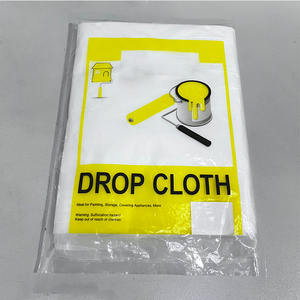 Fabrieks HDPE 4x5m Wegwerp Transparante Kunststof Afdekzeil Stof- en Waterdicht Schildersafdekzeil Dip Spray Verfbeschermingsfolie - Product Image 4