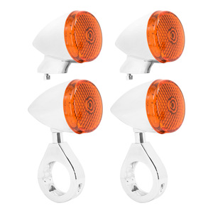 Intermitentes Delanteros y Traseros para Motocicleta, Aptos para Harley, 39mm 41mm, Luz Indicadora LED, Modificación, 4 Piezas - Product Image 1