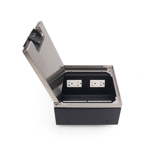 Caja de Piso Cuadrada Oculta con Puertos de Alimentación Duales y Sistema de Salida de Cable Autoblocante - Product Image 3