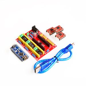 Máquina de grabado CNC Shield V4, impresora 3D + 3 placas de expansión de controlador A4988 para NANO V3. 0 con cable USB nano 3.0 - Product Image 1