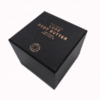 Conception de luxe personnalisée Emballage de produit cosmétique Boîtes en papier d'emballage de pot de bougie en beurre corporel Boîte cadeau en papier feuille d'or rose