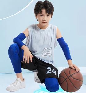 Ginocchiere a Compressione <span class=keywords><strong>Anti</strong></span>-Collisione per Basket, Pallavolo, Calcio e Altri Sport - Protezioni per Gambe per Bambini e Ragazzi - Product Image 1