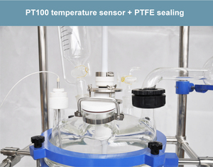Стеклянный реактор Effison 100 л с циркуляционным нагревателем, полуавтоматический, 220В/110В, прост в эксплуатации для декарбонизации - Product Image 5