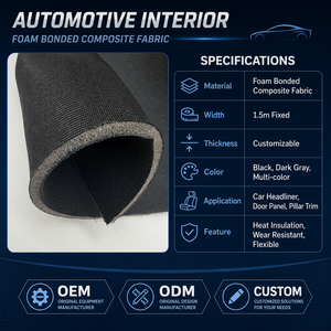 Tissu en mousse <span class=keywords><strong>de</strong></span> qualité automobile avec mémoire <span class=keywords><strong>de</strong></span> forme pour l'isolation thermique des plafonds et revêtements <span class=keywords><strong>de</strong></span> toit <span class=keywords><strong>de</strong></span> voitures, et l'utilisation dans les bagages - Product Image 6