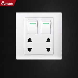 JN Cambodian style ABS switch socket Foshan factory non-standard two open two plug 86 switch socket