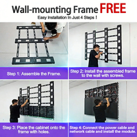 Pantalla LED de video para interiores con píxeles pequeños P1.25P1.5P1.86 P2 P2.5, pantalla LED de alta definición para interiores, pantalla LED fija para oficina.