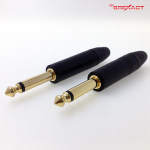 Conector Profesional de Audio de 6.3mm, Aluminio Anodizado Negro, Contacto de Cobre Chapado en Oro - Product Image 5