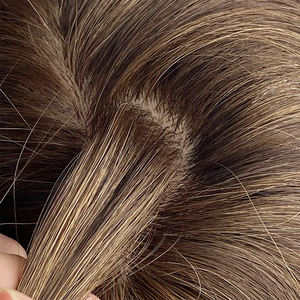 실크 그물 헤어 토퍼피스 통기성 가발 여성용 레이스 실크베이스 헤어 피스 - Product Image 3