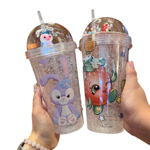 Vaso de Plástico de 20 oz para Sublimación con Logotipo Personalizado, Pajita y Tapa, Vaso de Hielo Picado de Doble Capa para Té y Uso en Exteriores - Product Image 2