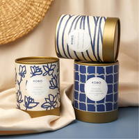 Umwelt freundliche Pappe Custom Black Candle Verpackungs boxen Luxus zylinder Champagner Geschenk box für Kerzen