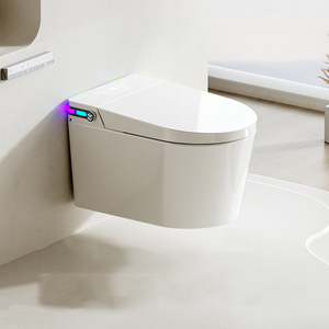 Inodoro Inteligente Eléctrico con Sensor Automático, de Pared, con Control Remoto, Asiento con Calefacción y Descarga por Gravedad, de Cerámica - Product Image 1