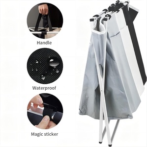 Lớn Oxford vải cản trở giặt giỏ 3 phần vải lưu trữ giá bẩn quần áo cản trở có thể gập lại giặt SORTER - Product Image 3