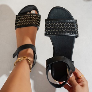 Women Mesh Lace Flat Sandals <b>Magic</b> Tape Ankle Strap Open Toe Summer Beach Casual Shoes - Product Image 6