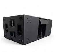 PA B218 Subwoofer Profesional Dual 18" 1600W/3200W Daya Puncak 30Hz-200Hz Kabinet Speaker Hitam