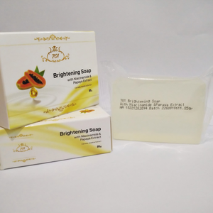 Jabón Aclarante 701, enriquecido con Niacinamida y Extracto de Papaya. Perfecto para todo tipo de piel, blanquea y revitaliza suavemente. - Product Image 3